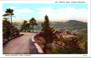 Wildcat Point Lariat Trail on the Road to Lookout Mountain Colorado Postcard