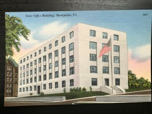Vintage Postcard 1930-1945 State Office Building Montpelier Vermont