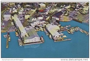 Maine Boothbay Harbor Region Aerial Close Up Of West Side Waterfront