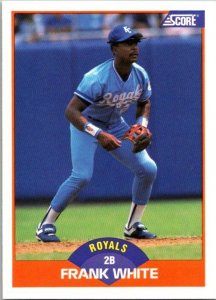 1989 Score Baseball Card Melido Frank White Kansas City Royals sk29808