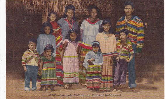 Seminole Indian Children at Tropical Hobbyland Miami Florida