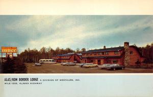 Yukon Territory Canada 1960s Postcard Alas/Kon Border Lodge