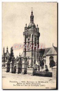 Old Postcard Morlaix Finistere surroundings Church of St Thegonnec The Tower ...