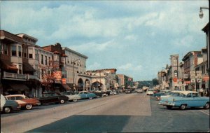 Stroudsburg Pennsylvania PA The Poconos Classic Cars Vintage Postcard