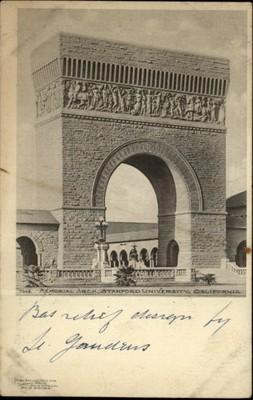 Stanford University CA Memorial Arch c1910 Postcard