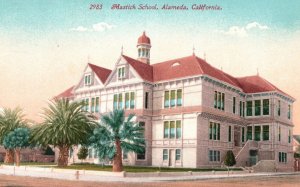 Vintage Postcard 1910's The Mastick School Building Alameda California CA