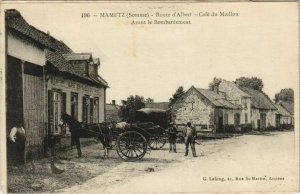 CPA MAMETZ - Route d'ALBERT - Café du Moellon Avant le Bombardement (120940)