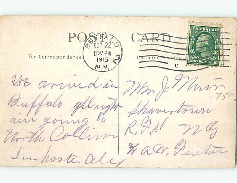 Divided-Back HOTEL SCENE Buffalo New York NY B3204