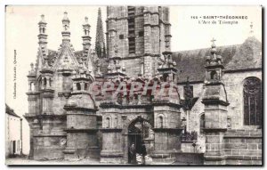 Postcard Old Saint Thegonnec Arc de Triomphe