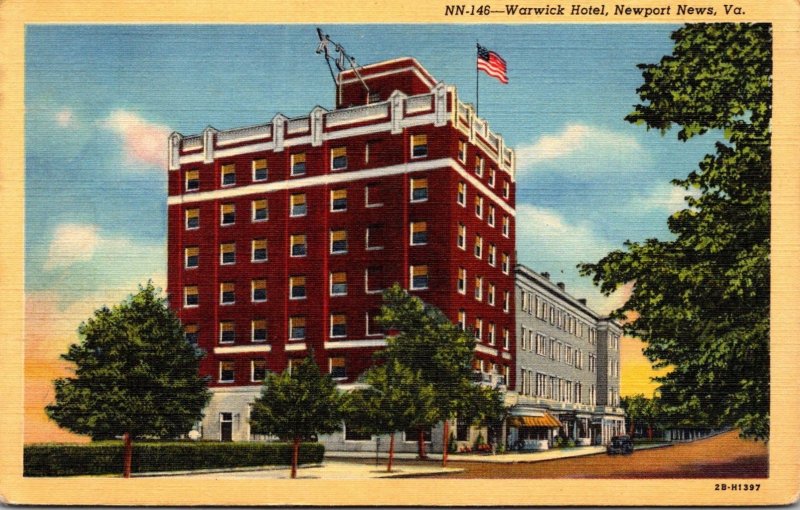 Virginia Newport News Warwick Hotel Curteich