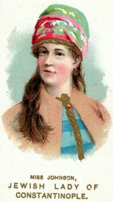 1880's Actor and Actress Miss Johnson Duke's Victorian Tobacco Card F68B