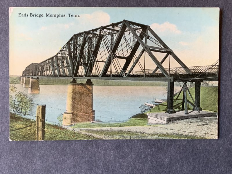 Eads Bridge Memphis TN Litho Postcard H1332083608