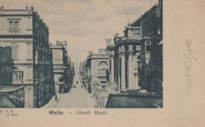 Malta Strade Reale Antique Postcard