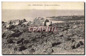 Port Navalo Old Postcard Rocks and Island MEABAN