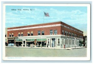 c1910's Allfree Building Street View Newton Iowa IA Unposted Antique Postcard