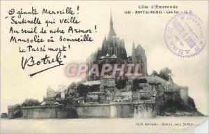 Old Postcard Mont Saint Michel Emerald Coast East Coast Botrel