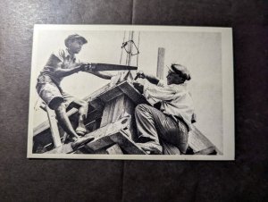 Mint Jerusalem Judaica RPPC Postcard Jewish Builders Construction Workers