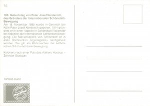 VINTAGE POSTCARD WEST GERMANY MAXIMUM CARD BIRTH OF FATHER JOSEF KENTENICH 1985