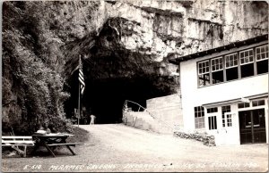 RPPC Meramec Caverns Entrance, Route 66 Stanton MO Vintage Postcard V49