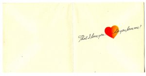 Greeting Card - Valentine & Envelope, Unused  (4.5 X 4.5)