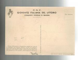 Mint Italy  Army postcard Soldier Drawing Slogan on Wall PAtriotic