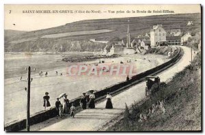 Old Postcard Saint-Michel-en-Grève Vue Prize De La Route De Saint Efflam