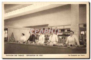 Old Postcard Tobacco Flag Tobacco 1937 Exhibition The sales counter