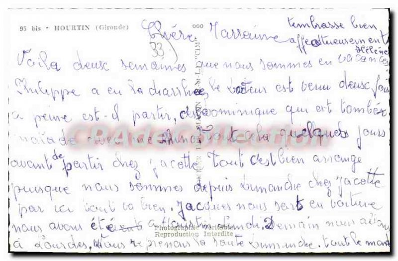 Postcard Old Hourtin Gironde