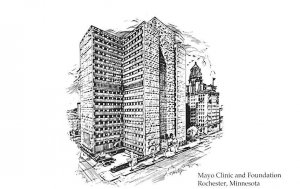 Mayo Clinic and Foundation Rochester, MN, USA, folder card Postcard