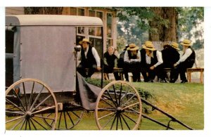 PA - Amish/Mennonite Culture. Sunday Church Service Outdoors