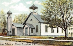 JAMESTOWN, Rhode Island RI ~ TOWN HALL & FIRE STATION  ca1910's Vintage Postcard