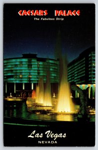 Las Vegas Nevada~Caesars Palace Hotel Entrance Illuminated @ Night~Vintage PC