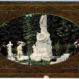 c1900s Great Yarmouth, England Caister Lifeboat Memorial Gel Border Postcard A81