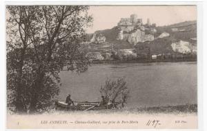 Chateau Gaillard vue prise de Port Morin Les Andelys France postcard