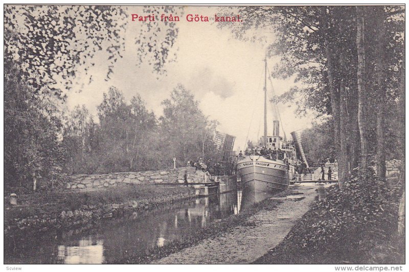 Parti fran Gota kanal.  Sweden , 00-10s Steamship ; Version-2