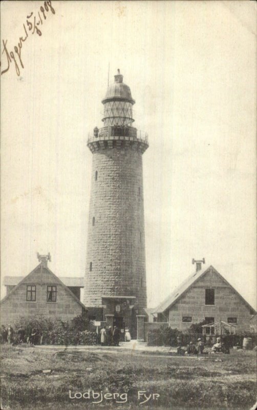 Denmark Lighthouse - Lodbjerg Fyr c1910 Postcard