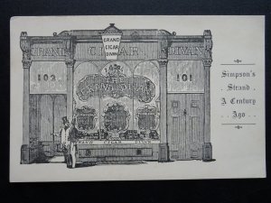 London SIMPSON'S of the Strand THE GRAND CIGAR DIVAN (c1828) c1905 Postcard