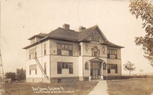 J62/ Castana Iowa RPPC Postcard c1910 High School Building  100