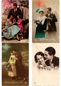 ROMANTIC COUPLES GLAMOUR REAL PHOTO 700 Vintage Postcards Pre-1940 Part 2(L2447)