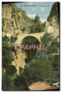 Old Postcard Menton Garavan Bridge St Louis