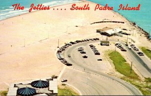 Texas South Padre Island Aerial View Showing Isla Blanca Park Civic Center an...