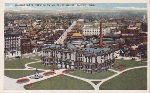 Ohio Toledo Birds Eye View Showing Court House