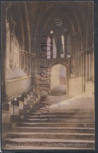 Somerset Postcard - Wells Cathedral, Steps To Chapter House   RS17710
