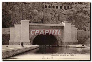 Marseille - long tunnel Rove 7 k 200m - Marseille Rhone canal - Old Postcard