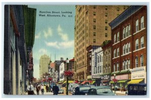 c1930's Hamilton Street Looking West Allentown Pennsylvania PA Vintage Postcard