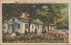 Postcard Cliffside Motel Harper's Ferry West Virginia W VA