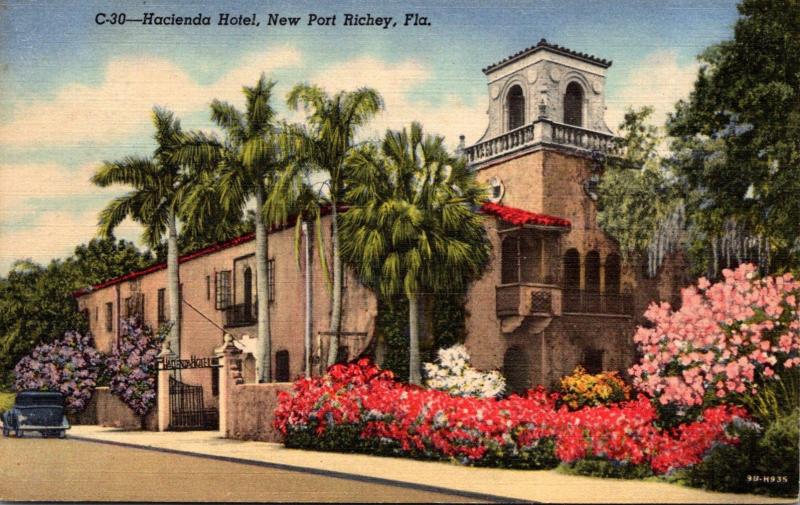 Florida New Port Richie The Hacienda Hotel Curteich