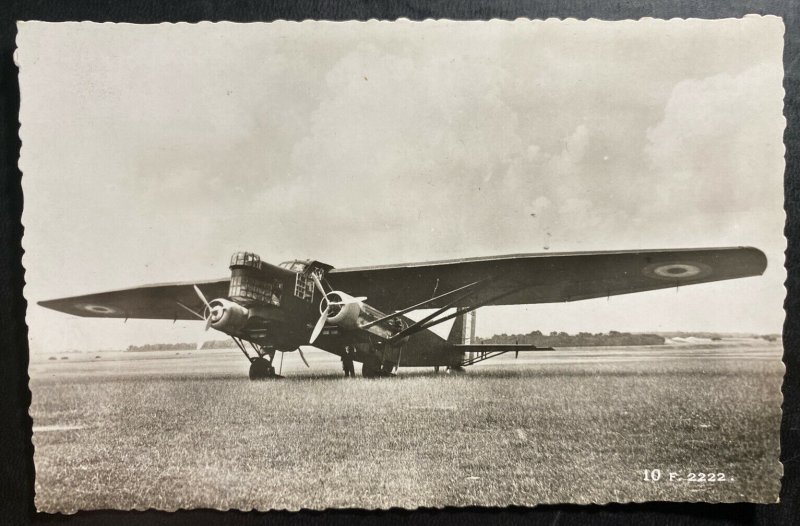 Mint France Real Picture Postcard RPPC F 2222 Airplane 