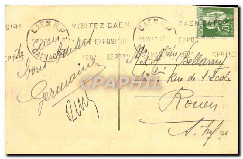 Old Postcard Caen L & # 39Abside L & # 39Abbaye men