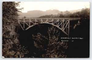 Quechee VT New Bridge Vermont RPPC 1935 Real Photo Postcard A47